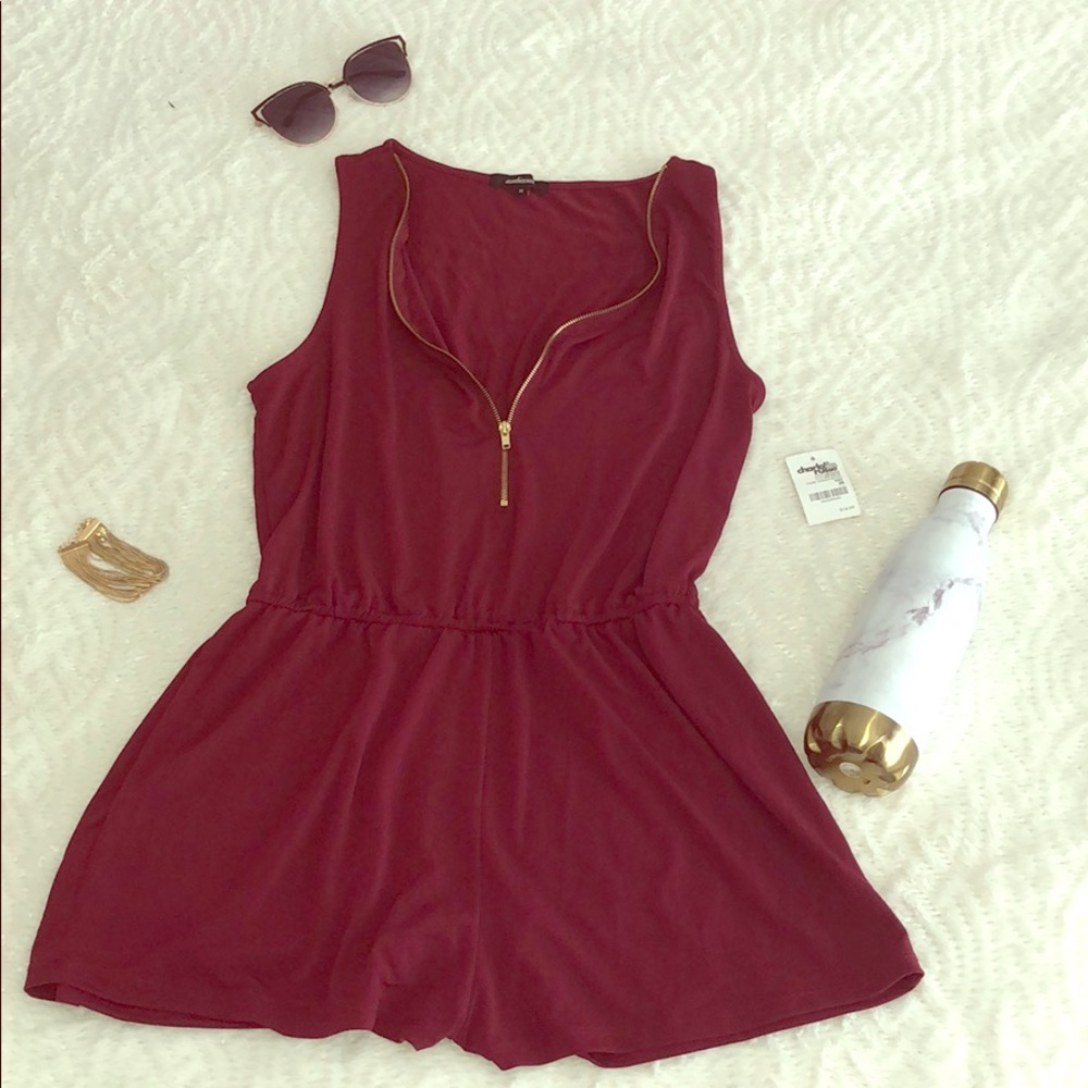Burgundy Romper